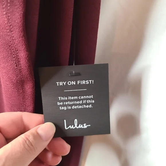 Lulus Burgundy One-Shoulder Cutout Asymmetrical Dress Size Medium - Picture 11 of 12